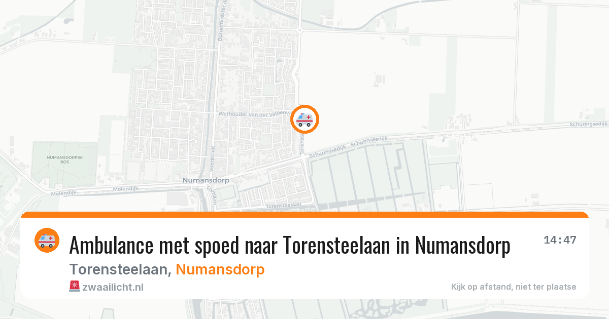 Ambulance met spoed naar Torensteelaan in Numansdorp — 25 jan 2026