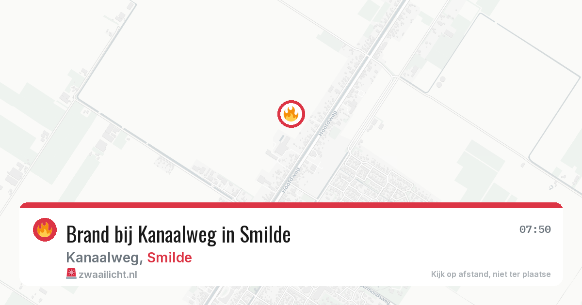 Brand bij Kanaalweg in Smilde — 20 jun 2026