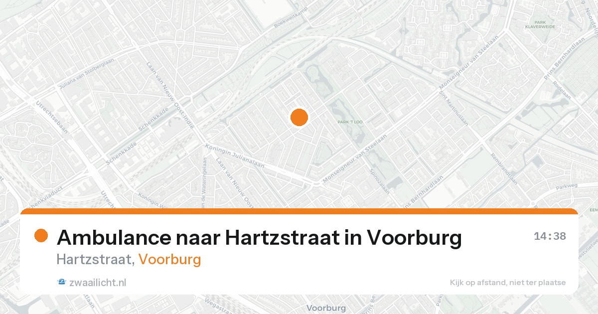 Ambulance naar Hartzstraat in Voorburg — 18 aug 2026