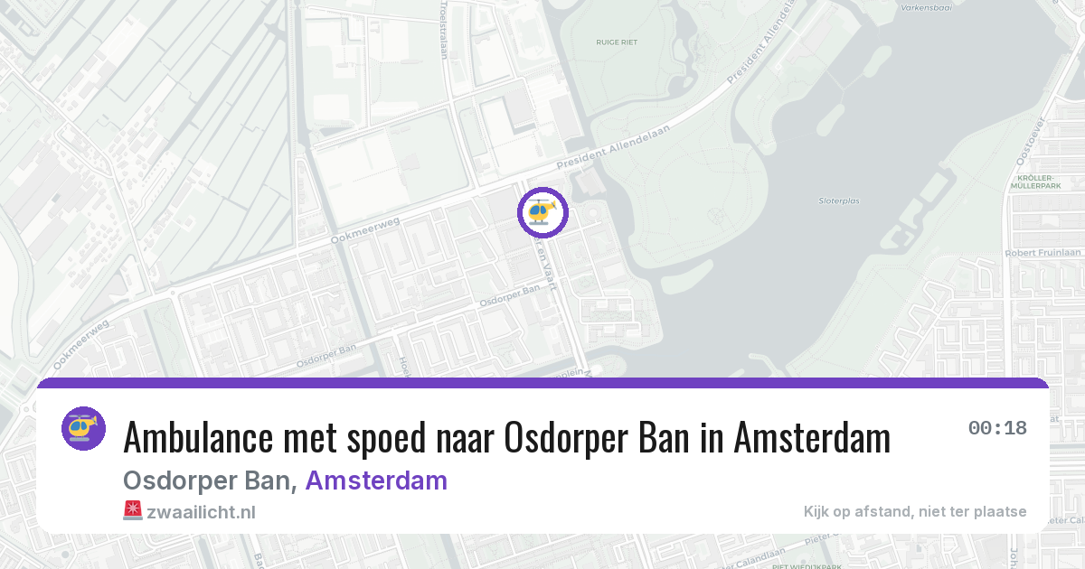 Ambulance met spoed naar Osdorper Ban in Amsterdam — 11 jun 2026