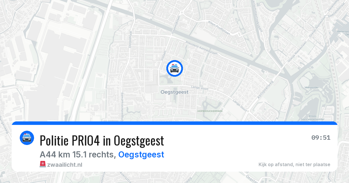 Politie PRIO4 in Oegstgeest — 16 apr 2026 | 🚨 Zwaailicht.nl