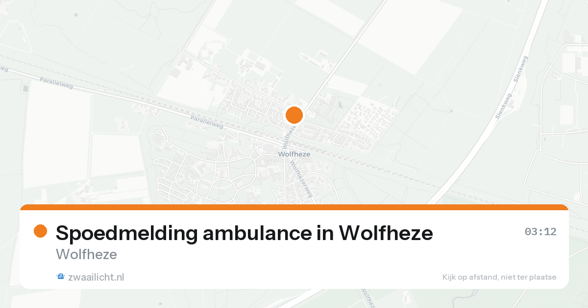 Spoedmelding ambulance in Wolfheze — 22 jun 2026