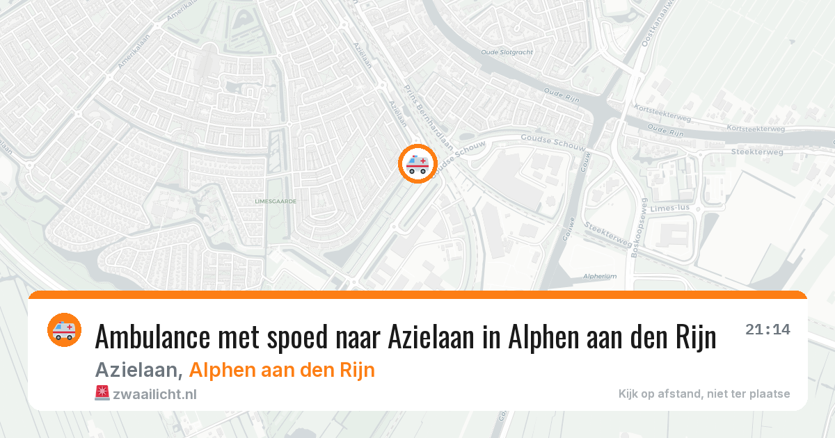 Ambulance met spoed naar Azielaan in Alphen aan den Rijn — 7 jun 2026
