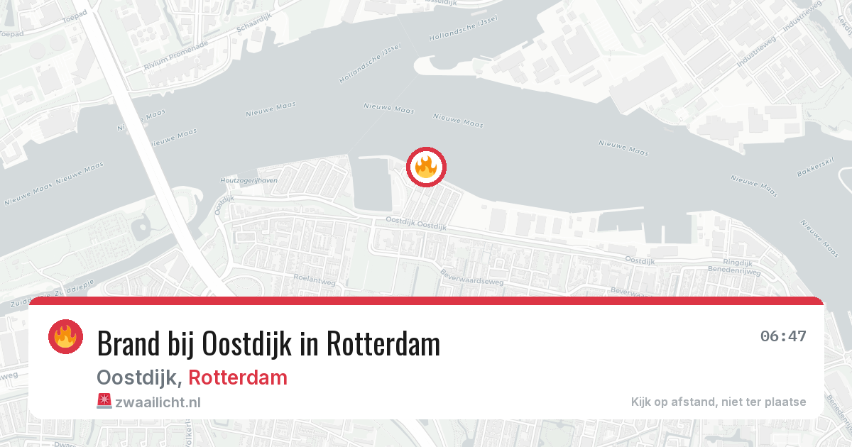 Brand bij Oostdijk in Rotterdam — 27 jul 2026