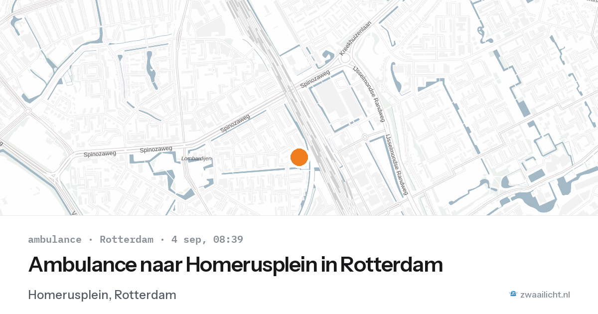 Ambulance naar Homerusplein in Rotterdam — 4 sep 2026