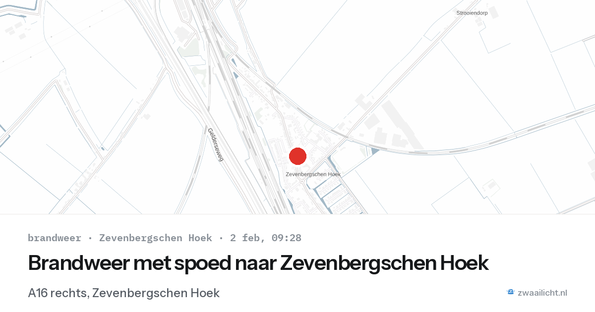 Brandweer met spoed naar Zevenbergschen Hoek — 2 feb 2026 | 🚨 Zwaailicht.nl