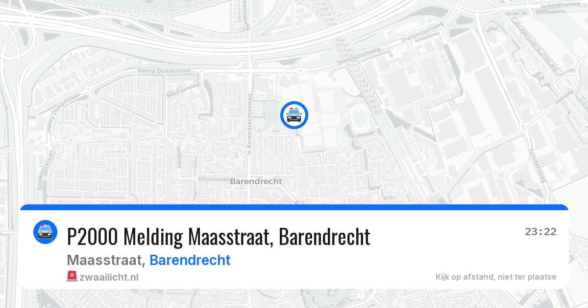 P2000 Melding Maasstraat, Barendrecht — 6 jun 2026
