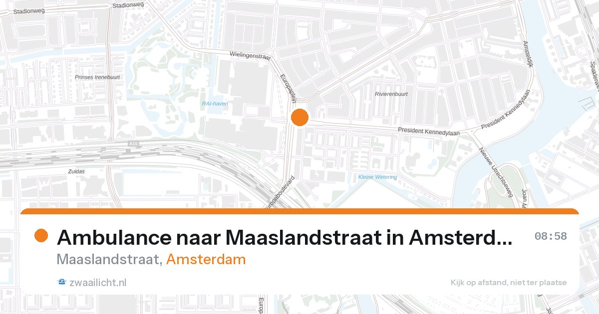 Ambulance naar Maaslandstraat in Amsterdam — 27 aug 2026