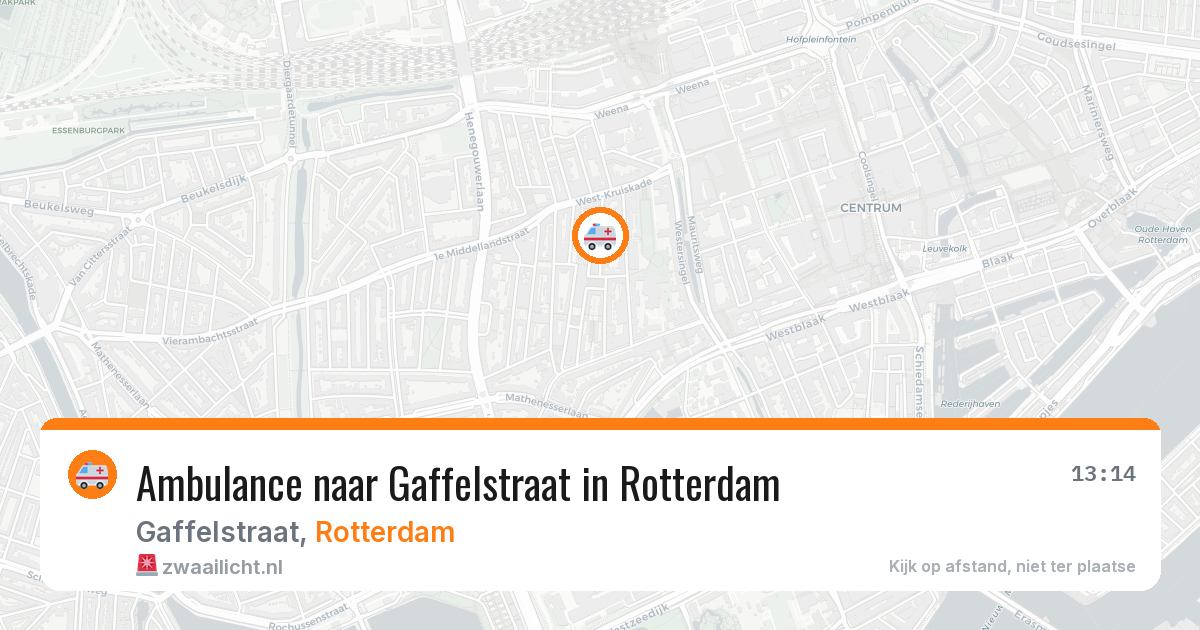 Ambulance naar Gaffelstraat in Rotterdam — 28 apr 2026