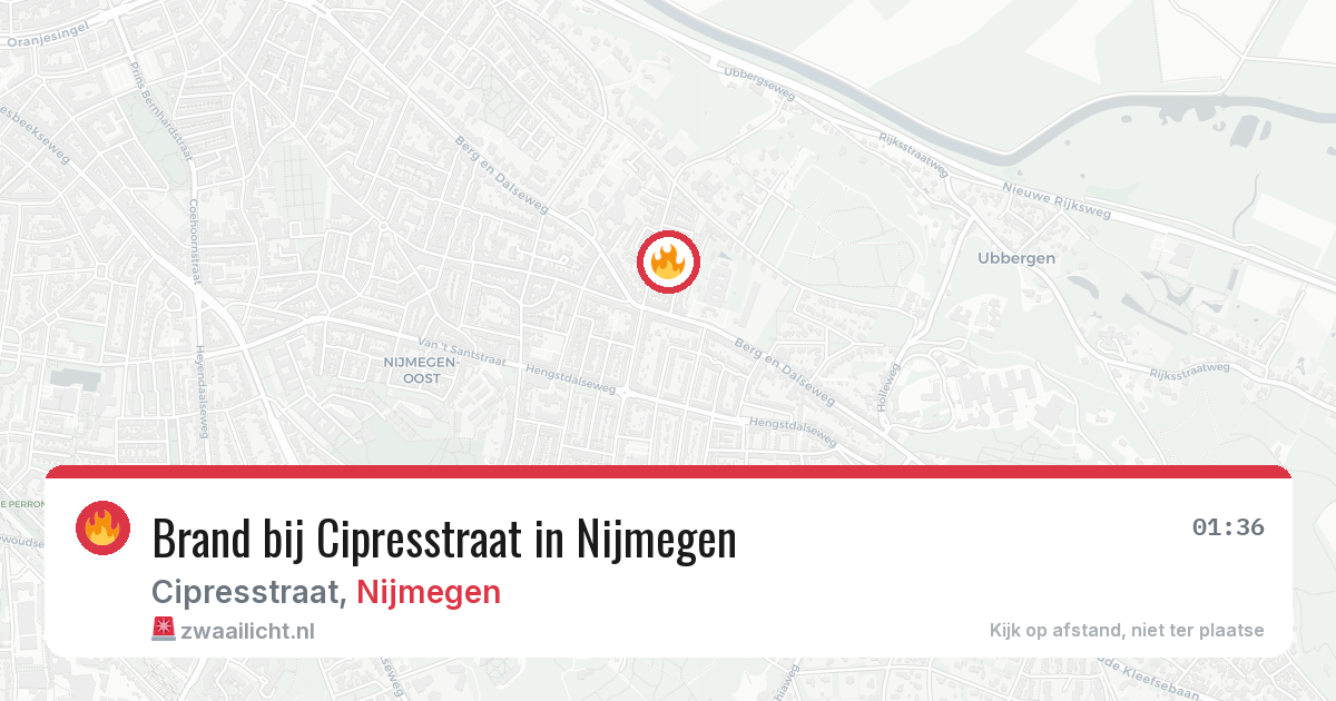 Brand bij Cipresstraat in Nijmegen — 27 jul 2026