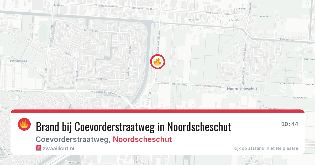 Brand bij Coevorderstraatweg in Noordscheschut — 20 jun 2026