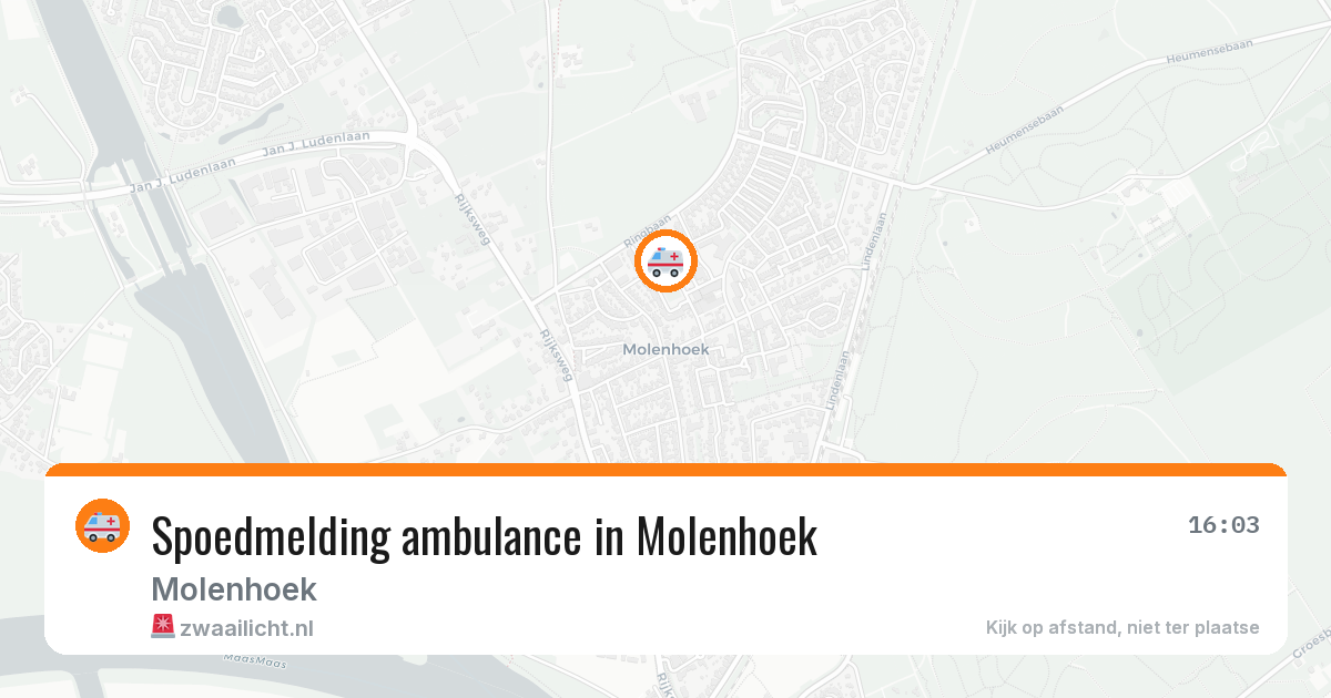 Spoedmelding ambulance in Molenhoek — 31 mei 2026