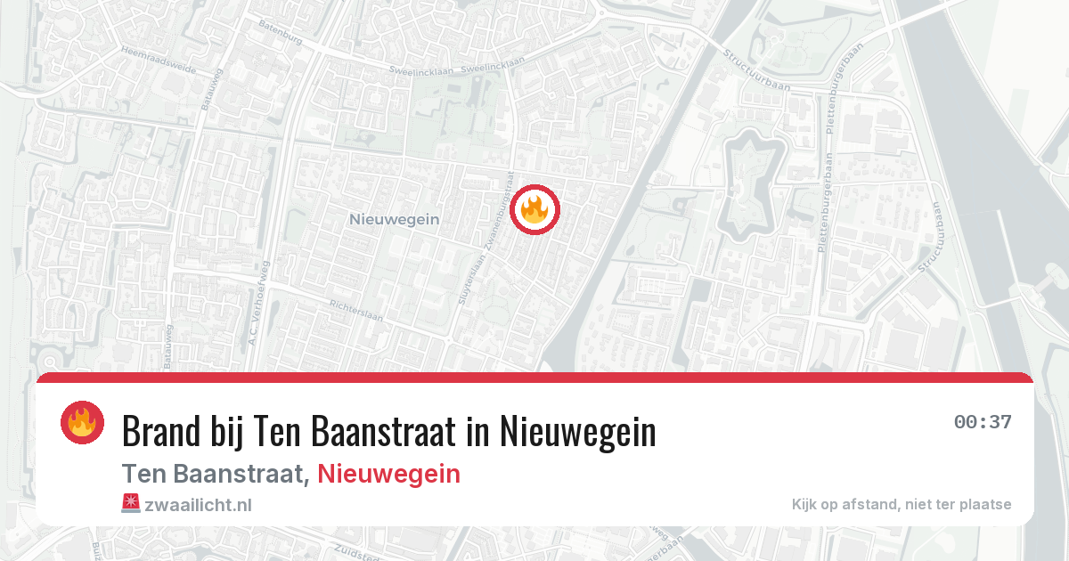 Brand bij Ten Baanstraat in Nieuwegein — 8 aug 2026