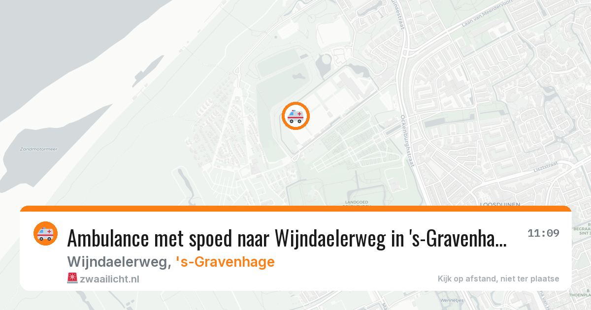 Ambulance met spoed naar Wijndaelerweg in 's-Gravenhage — 6 aug 2026