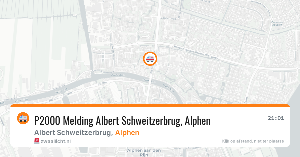 P2000 Melding Albert Schweitzerbrug, Alphen — 4 apr 2026