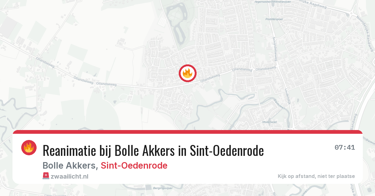 Reanimatie bij Bolle Akkers in Sint-Oedenrode — 28 jul 2026