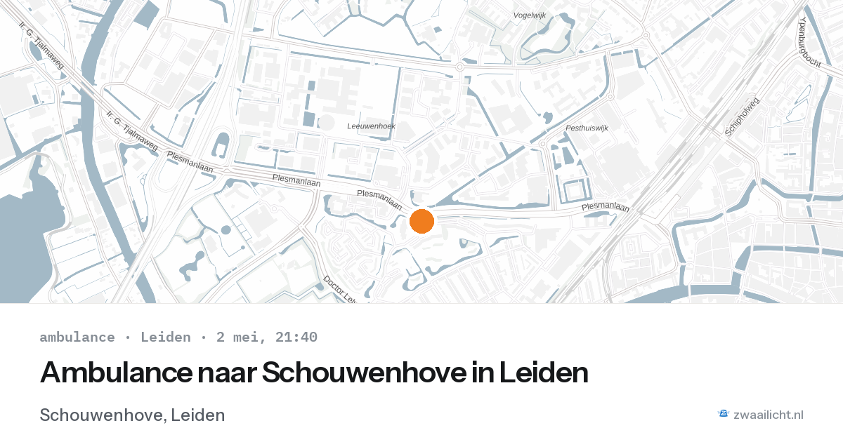 Ambulance naar Schouwenhove in Leiden — 2 mei 2026