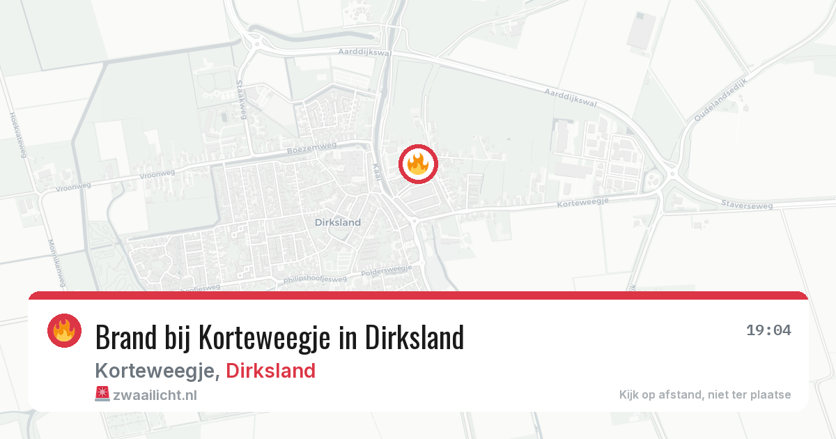 Brand bij Korteweegje in Dirksland — 23 mei 2026