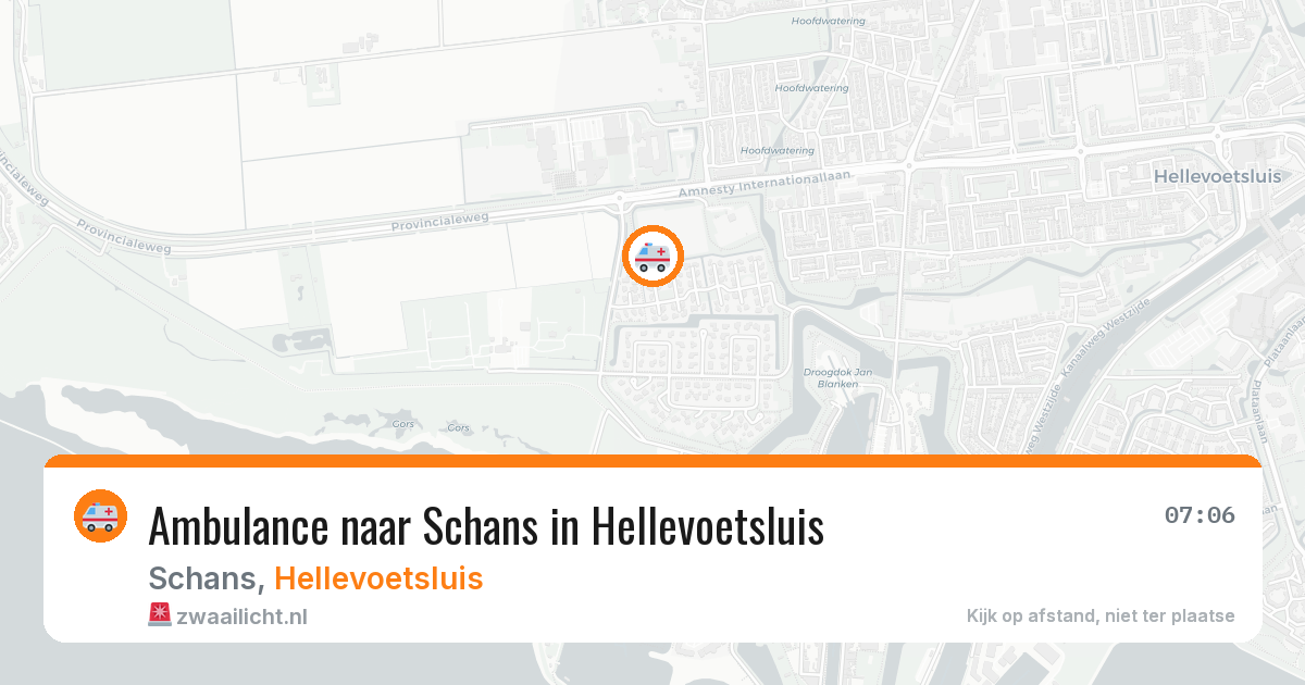 Ambulance naar Schans in Hellevoetsluis — 21 apr 2026