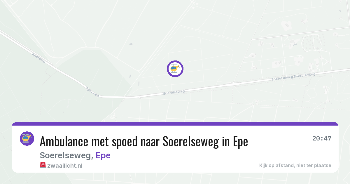 Ambulance met spoed naar Soerelseweg in Epe — 6 jun 2026
