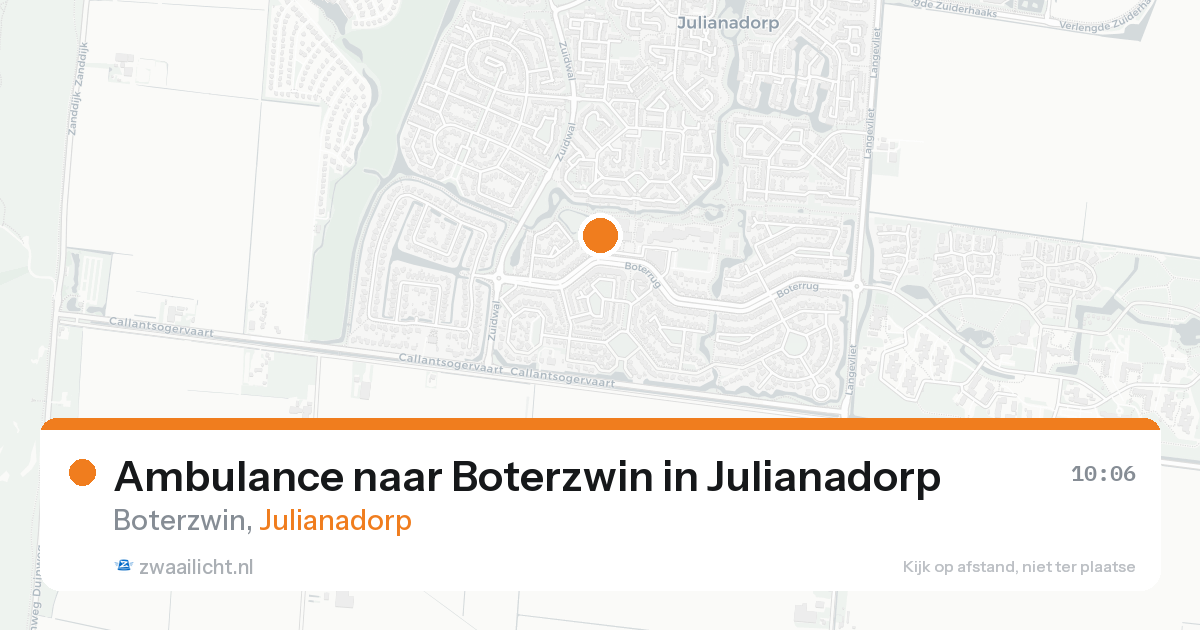 Ambulance naar Boterzwin in Julianadorp — 24 aug 2026