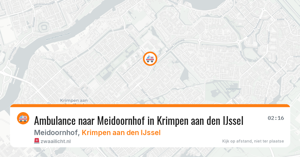 Ambulance naar Meidoornhof in Krimpen aan den IJssel — 3 aug 2026