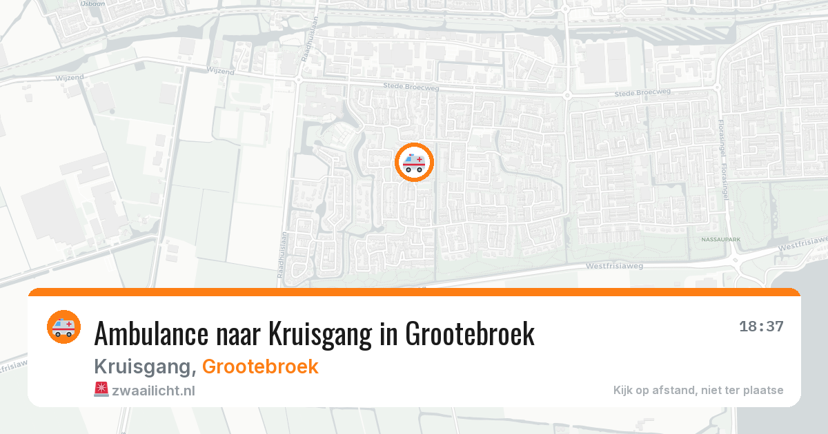 Ambulance naar Kruisgang in Grootebroek — 23 apr 2026