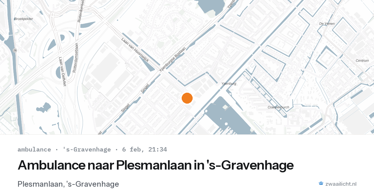 Ambulance naar Plesmanlaan in 's-Gravenhage — 6 feb 2026