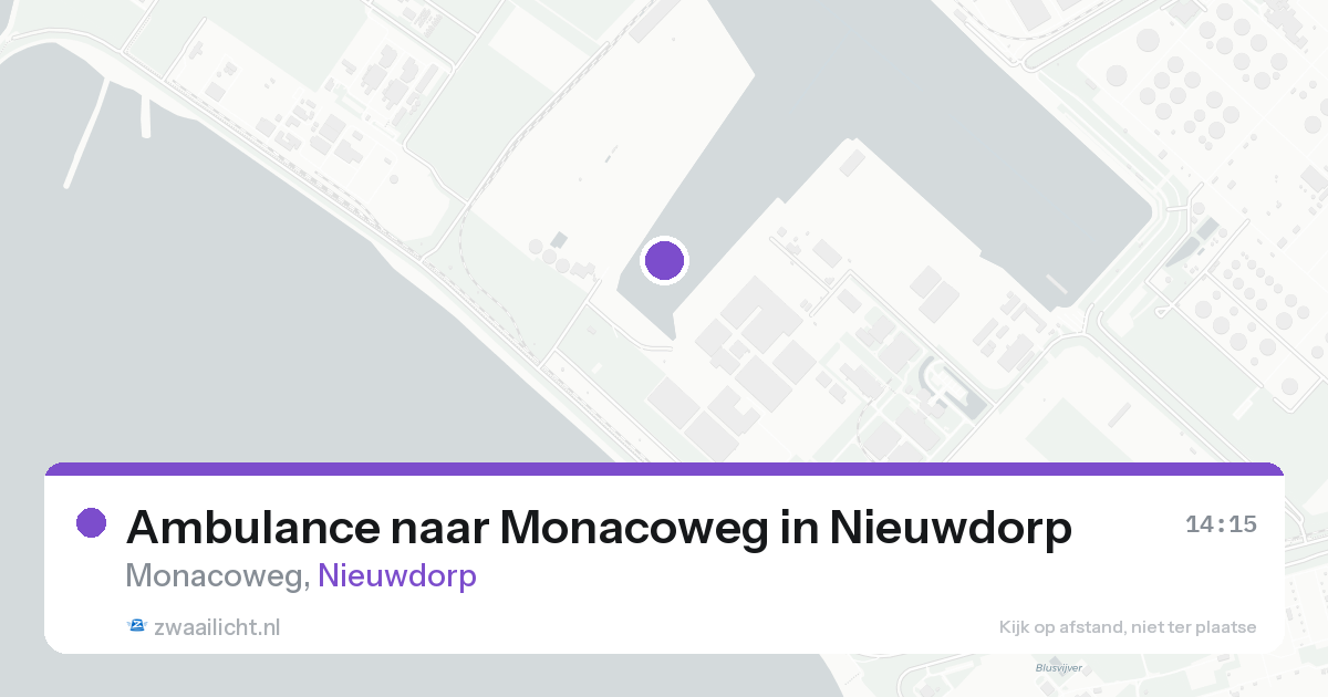 Ambulance naar Monacoweg in Nieuwdorp — 17 aug 2026