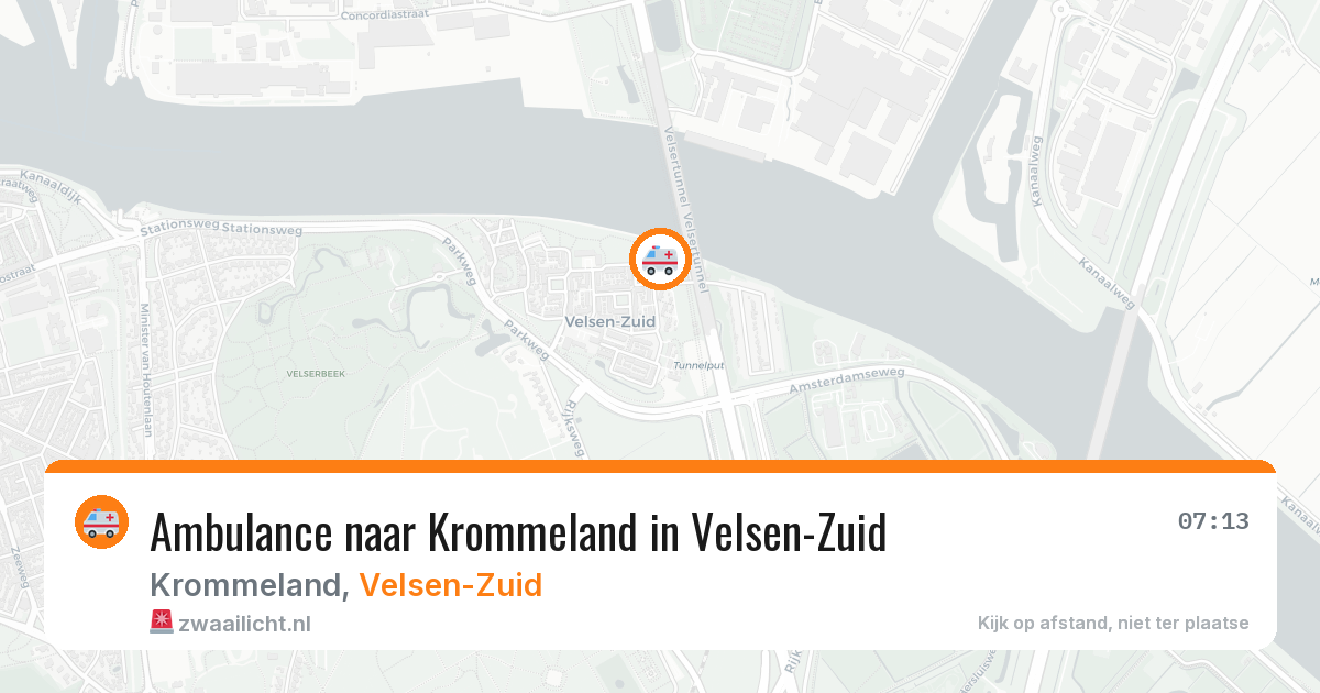Ambulance naar Krommeland in Velsen-Zuid — 19 mrt 2026