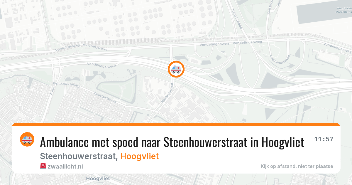 Ambulance met spoed naar Steenhouwerstraat in Hoogvliet — 26 jun 2026