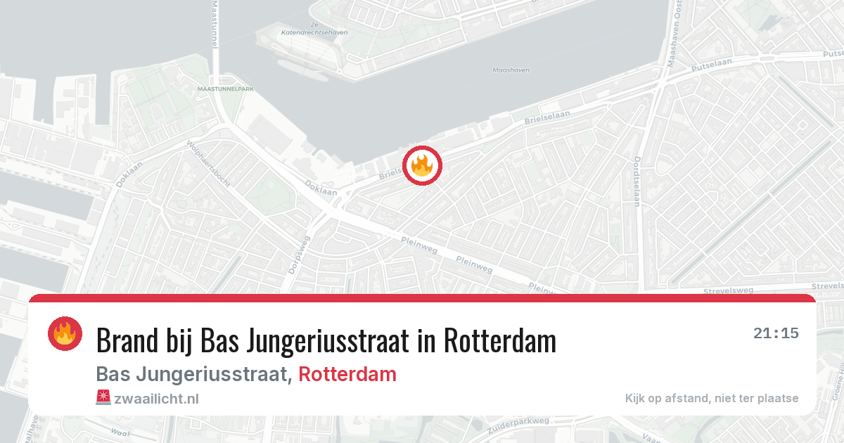 Brand bij Bas Jungeriusstraat in Rotterdam — 23 jun 2026