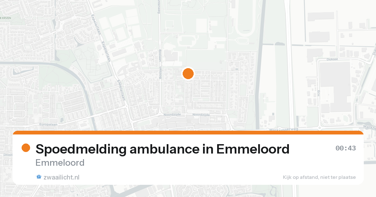 Spoedmelding ambulance in Emmeloord — 14 aug 2026