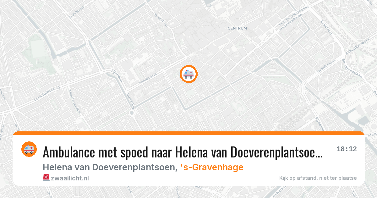 Ambulance met spoed naar Helena van Doeverenplantsoen in 's-Gravenhage — 8 jun 2026