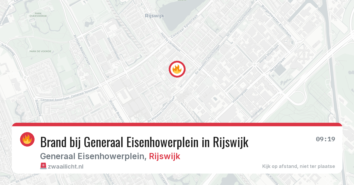 Brand bij Generaal Eisenhowerplein in Rijswijk — 26 jun 2026