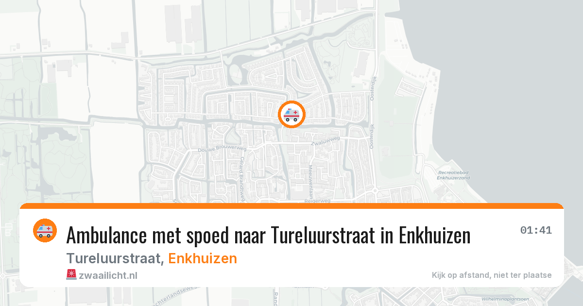 Ambulance met spoed naar Tureluurstraat in Enkhuizen — 22 mrt 2026
