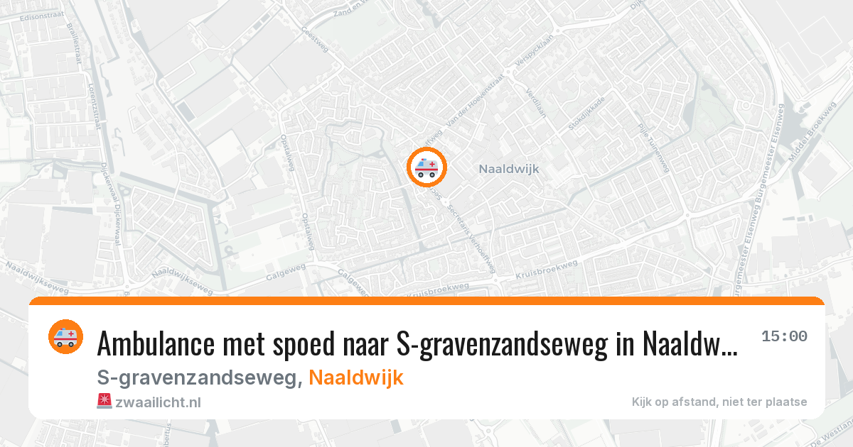 Ambulance met spoed naar S-gravenzandseweg in Naaldwijk — 18 jun 2026