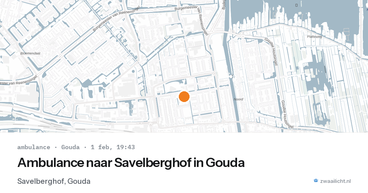 Ambulance naar Savelberghof in Gouda — 1 feb 2026
