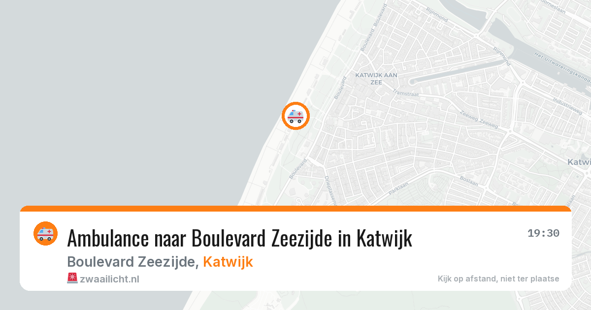 Ambulance naar Boulevard Zeezijde in Katwijk — 1 aug 2026