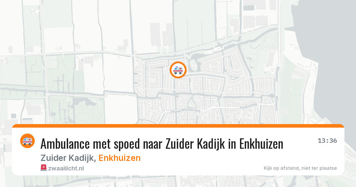 Ambulance met spoed naar Zuider Kadijk in Enkhuizen — 27 jun 2026