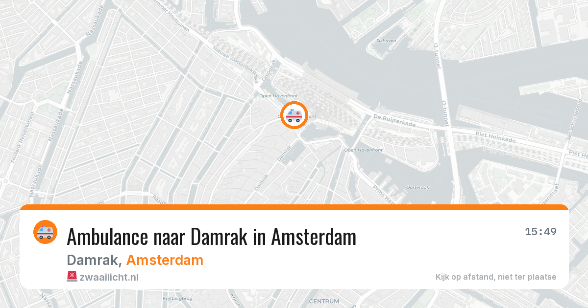 Ambulance naar Damrak in Amsterdam — 11 apr 2026