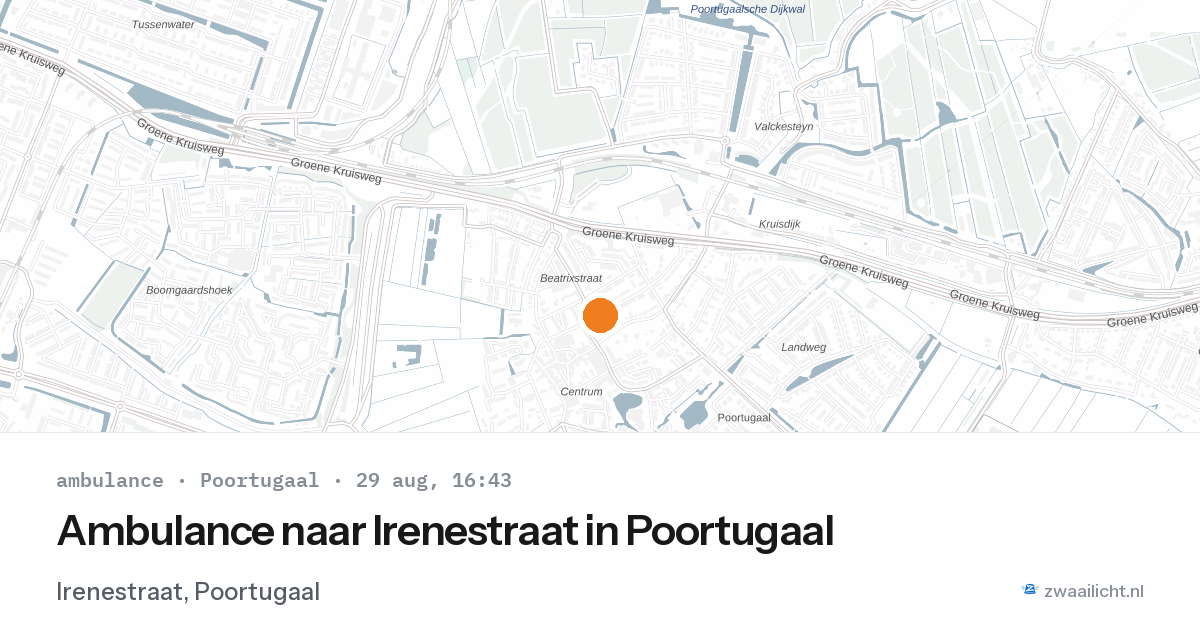 Ambulance naar Irenestraat in Poortugaal — 29 aug 2026