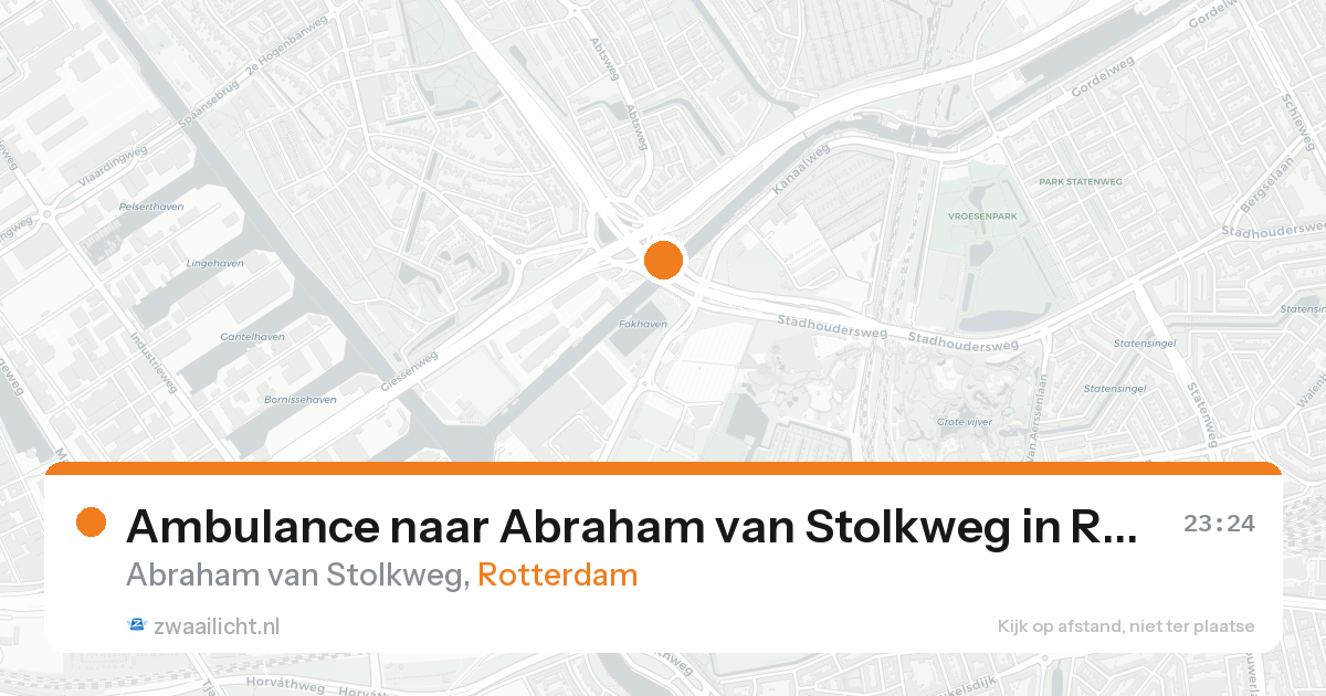 Ambulance naar Abraham van Stolkweg in Rotterdam — 30 mei 2026