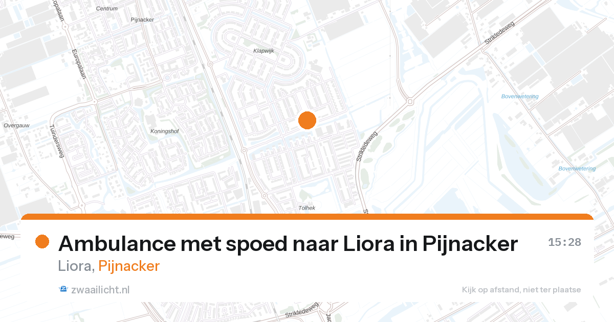 Ambulance met spoed naar Liora in Pijnacker — 24 feb 2026
