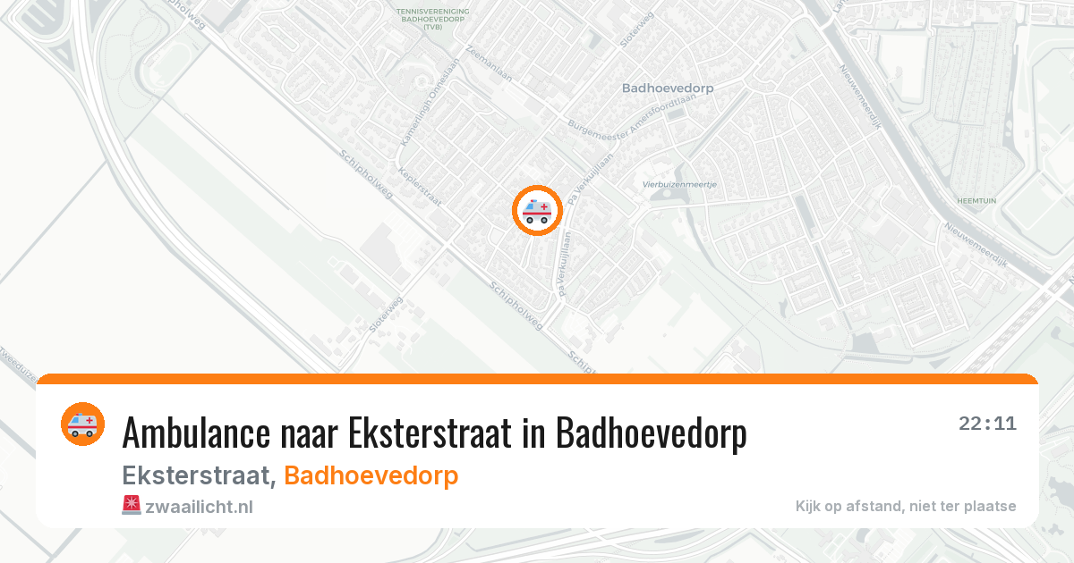 Ambulance naar Eksterstraat in Badhoevedorp — 30 jul 2026