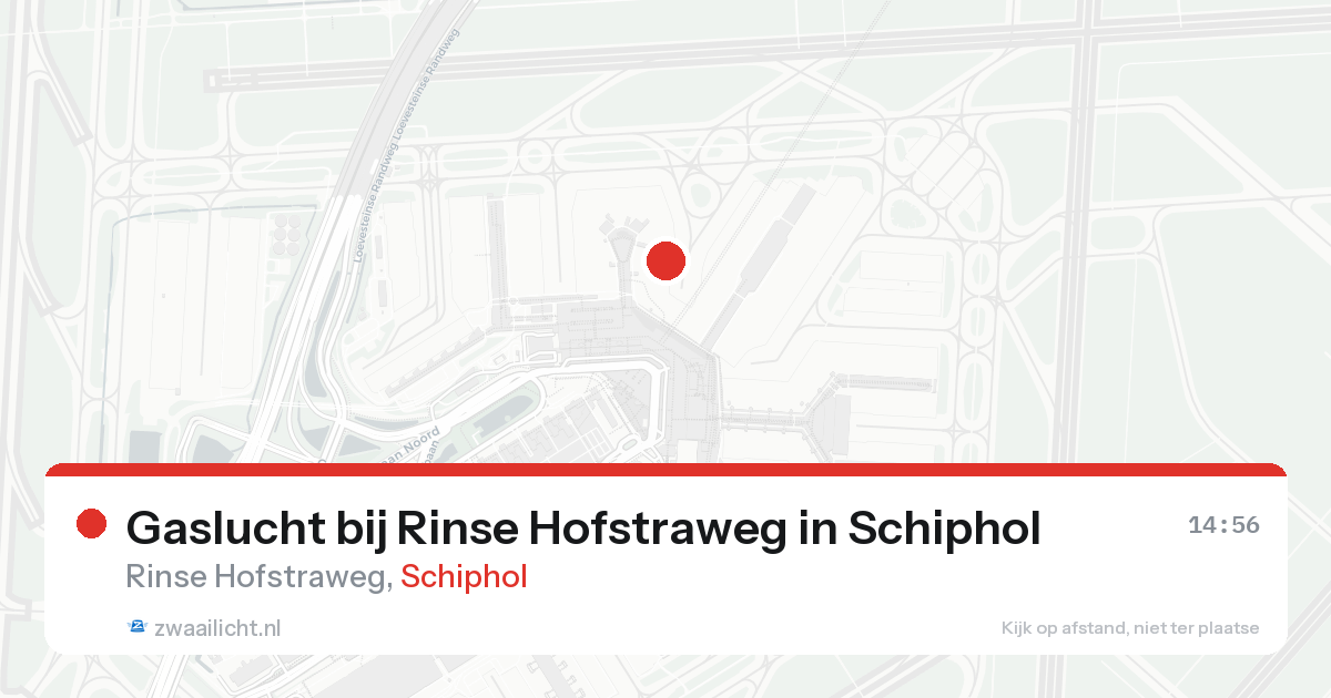 Gaslucht bij Rinse Hofstraweg in Schiphol — 7 feb 2026