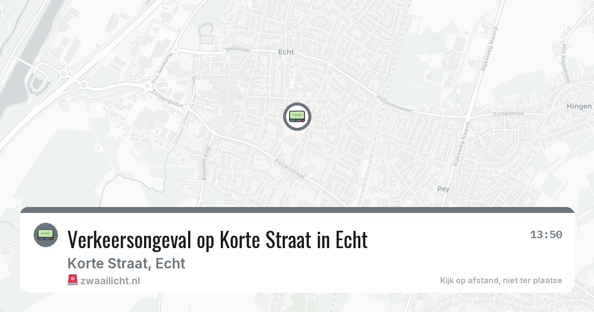 Verkeersongeval op Korte Straat in Echt — 4 jun 2026