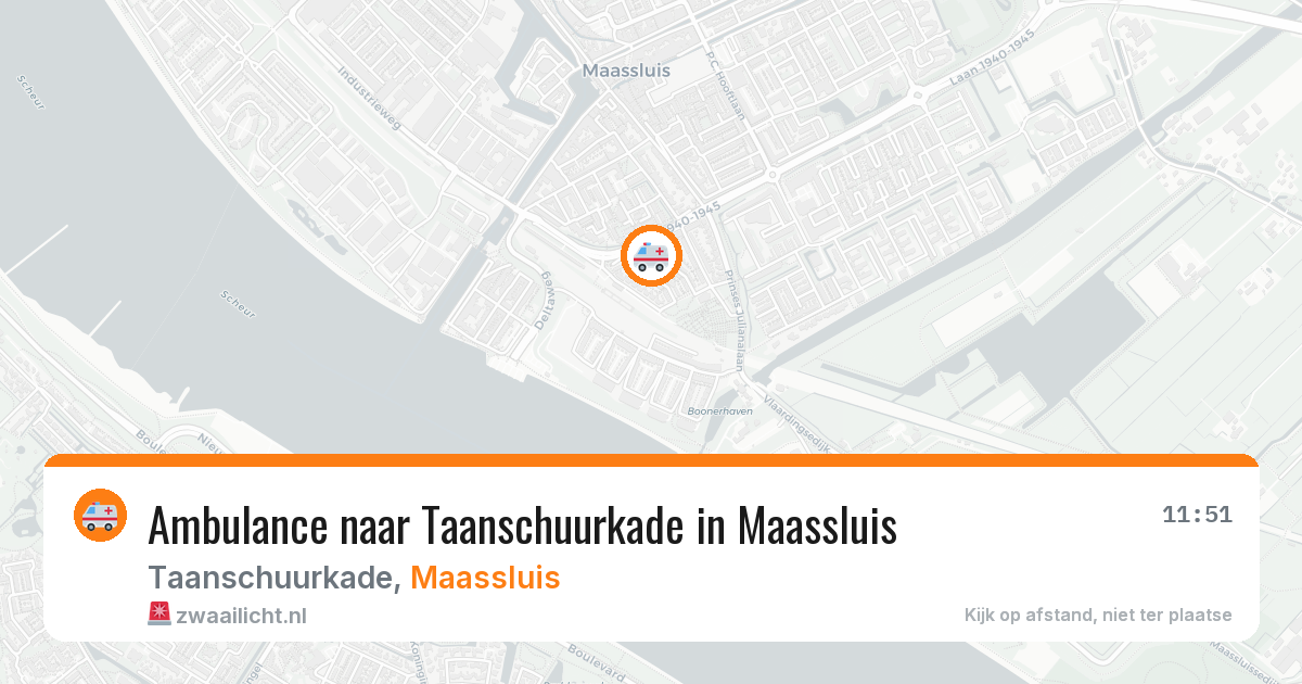 Ambulance naar Taanschuurkade in Maassluis — 22 mei 2026