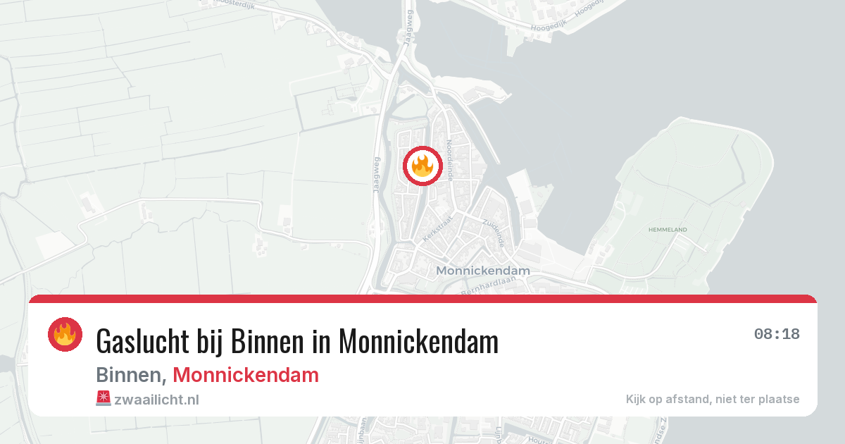 Gaslucht bij Binnen in Monnickendam — 29 jun 2026
