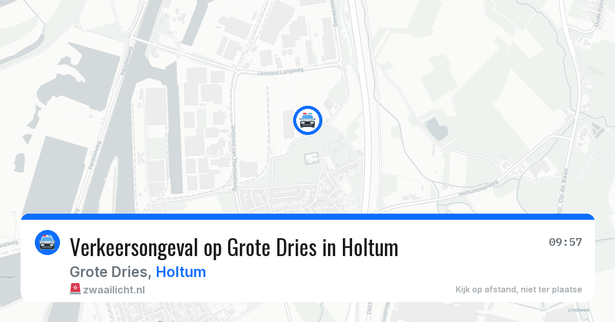 Verkeersongeval op Grote Dries in Holtum — 24 apr 2026